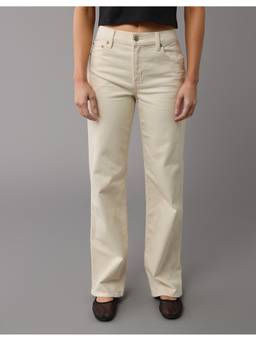 American Eagle - Beige Stretch High-Waisted Stovepipe Jeans