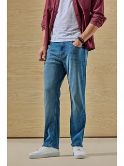 Snitch - Light Blue Solid Slim Casual Jeans for Men