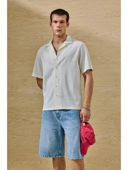 Snitch - Men Yellow Textured Casual Shirt