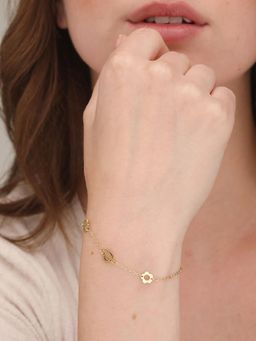 Palmonas - Flower Charm Bracelet for Womens Waterproof & Anti-Tarnish