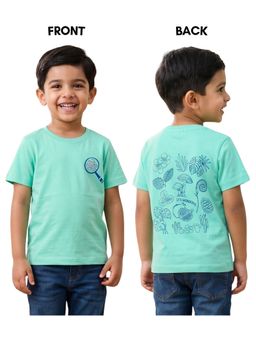 Campana - Boys Pure Cotton Nature Printed T-Shirt - Aqua Blue
