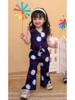 Titrit - Printed Sleeveless Cotton Co-Ord Set - Blue