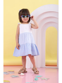 Beebay - Blue Mix-Match Tiered Dress