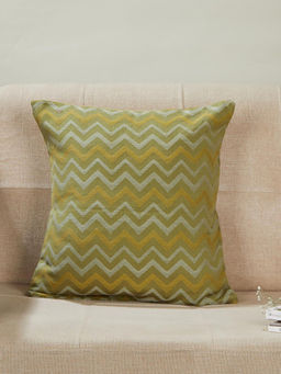 Fabindia - Green Cotton Woven Cushion Cover (16 x 16 inches)