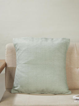 Fabindia - Green Cotton Woven Cushion Cover (18 x 18 inches)