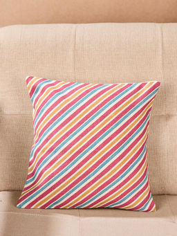 Fabindia - Pink Cotton Rasika Printed Cushion Cover (12 x 12 inches)