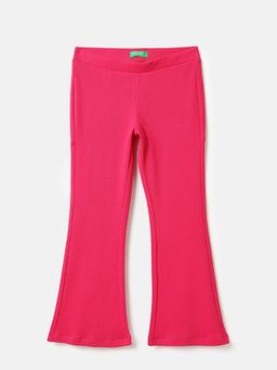 United Colors of Benetton - Solid Regular Fit Trousers Pink
