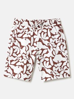 United Colors of Benetton - Regular Fit Artsy Shorts Brown
