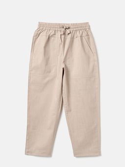 United Colors of Benetton - Regular Fit Solid Mid Rise Trousers Beige