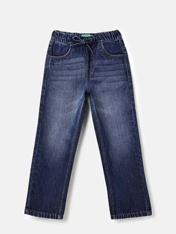 United Colors of Benetton - Regular Fit Solid Mid Rise Jeans Blue
