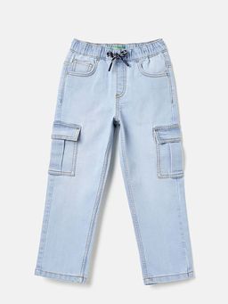 United Colors of Benetton - Regular Fit Solid Mid Rise Jeans Blue