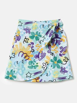 United Colors of Benetton - Regular Fit Floral Mid Rise Skorts Multi-Color
