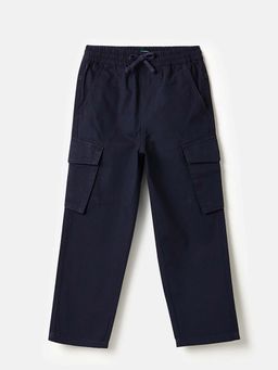 United Colors of Benetton - Solid Regular Fit Ribston Cargo Pocket Pants Blue