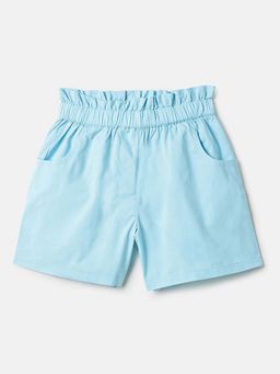 United Colors of Benetton - Regular Fit Cotton Slub Shorts Blue