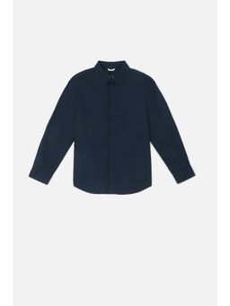 Allen Solly - Boys Navy Solid Casual Shirt