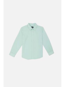 Allen Solly - Boys Green Textured Casual Shirt