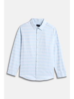 Allen Solly - Boys Light Blue Stripe Casual Shirt