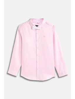Allen Solly - Boys Pink Solid Casual Shirt with Bow