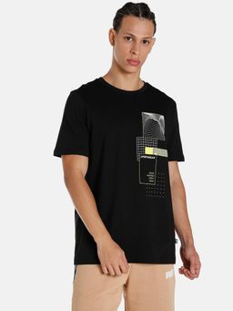 Puma - Reflective Graphic Mens Black T-shirt
