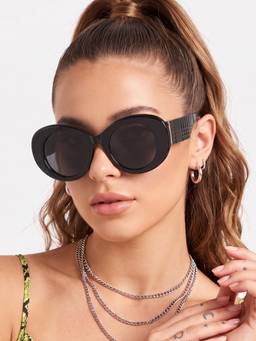 Twenty Dresses by Nykaa Fashion - Black Uv Protected Lens Sunglasses (DSTRSG00186)