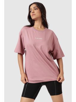FUAARK - Element Oversized Gym and Workout Dusk Pink T-Shirt for Women