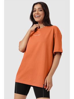 FUAARK - Element Oversized Gym and Workout Rust T-Shirt for Women