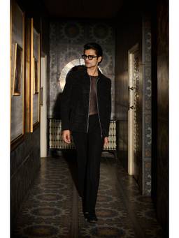 CONTRAST BY PARTH - Vortex Black Bomber Jacket and Trousers