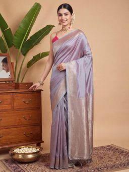 Akhilam - Womens Silk Blue Handloom Saree