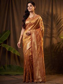 Akhilam - Womens Silk Mustard Handloom Saree