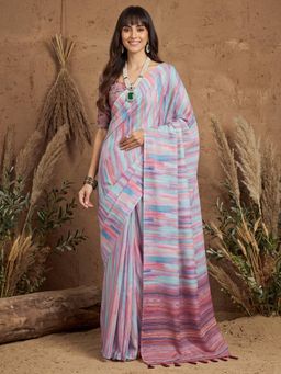 Akhilam - Womens Georgette Multi-Colour Printed Saree