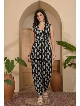 ANAISA - Women Black Printed Cotton Co-Ord Set