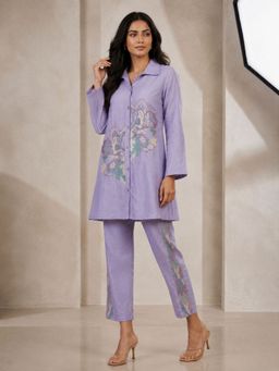 Zolo Label - Lavender Bloom Embellished Co-Ord Set