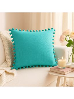 THROW PILLOW - Aqua Bliss Basketweave Cushion Cover