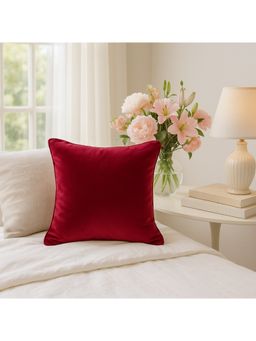 THROW PILLOW - Luxurious Maroon Velvet Cushion Covers