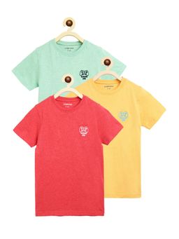 Campana - Boys Jordan Half Sleeves Cotton Melange Crew Neck T-Shirts (Pack of 3)