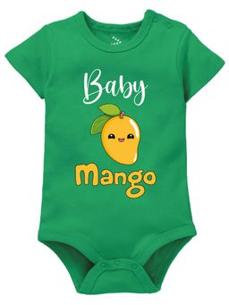 Zeezeezoo - Theme Half Sleeves Baby Mango Printed Baby Romper - Green