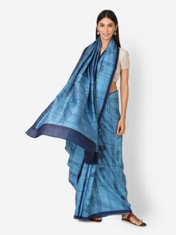 Fabindia - Silk Tussar Block Print Sari