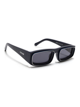 Voyage - Unisex Rectangle Sunglasses Black Lens with Navy Blue Frame (MG6577) (52)