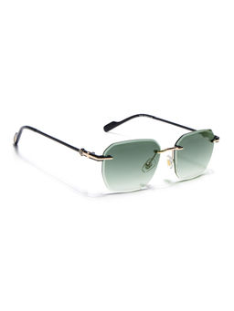 Voyage - Unisex Rimless Sunglasses Green & Clear Lens with Golden Frame (MG6612) (56)