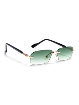 Voyage - Unisex Rimless Sunglasses Green & Clear Lens with Golden Frame (MG6620) (58)