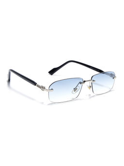 Voyage - Unisex Rimless Sunglasses Sky Blue & Clear Lens with Silver Frame (MG6621) (58)