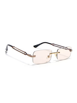 Voyage - Unisex Rimless Sunglasses Light Pink Lens with Golden Frame (MG6666) (56)