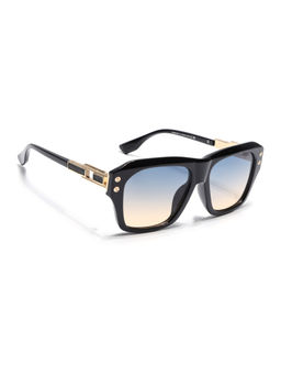 Voyage - Unisex Wayfarer Sunglasses Grey & Brown Lens with Black Frame (MG6699) (56)