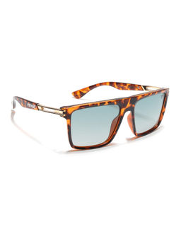 Voyage - Unisex Square Polarized Sunglasses Green & Clear Lens with Brown Frame (PMG6596) (58)