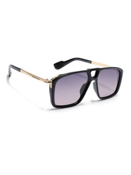 Voyage - Unisex Wayfarer Polarized Sunglasses Light Purple Lens with Black Frame (PMG6632) (55)