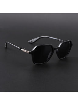 Voyage - Unisex Hexagon Polarized Sunglasses Black Lens with Matt Black Frame (PMG6640) (54)