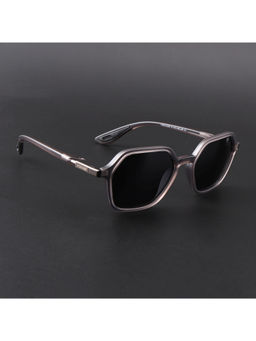 Voyage - Unisex Hexagon Polarized Sunglasses Black Lens with Grey Frame (PMG6641) (54)