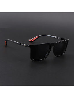 Voyage - Unisex Square Polarized Sunglasses Black Lens with Shine Black Frame (PMG6646) (53)