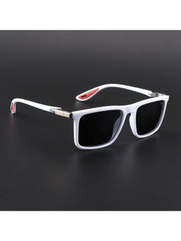 Voyage - Unisex Square Polarized Sunglasses Black Lens with White Frame (PMG6649) (53)