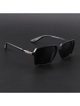 Voyage - Unisex Square Polarized Sunglasses Black Lens with Matt Black Frame (PMG6654) (57)